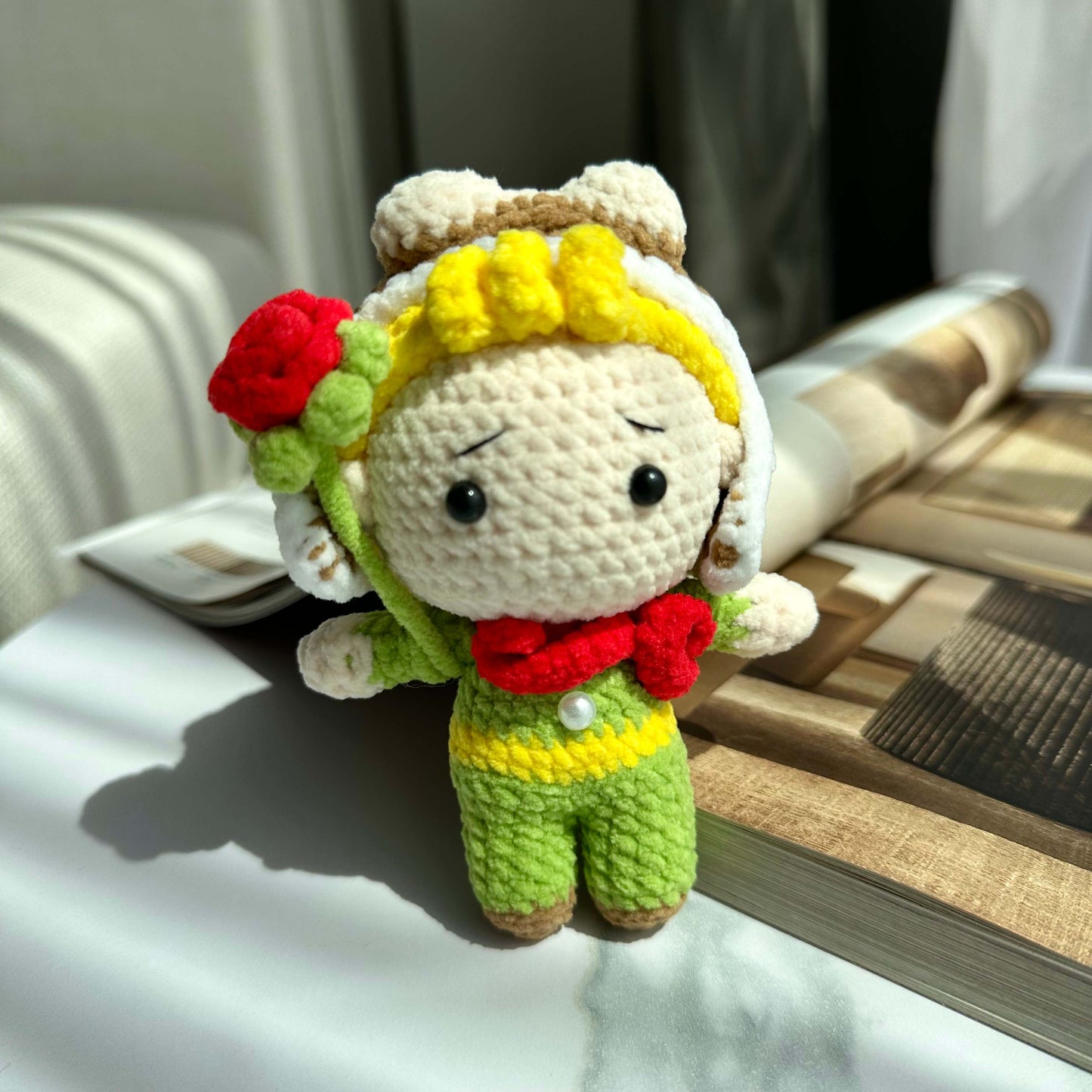 Handmade Little Prince Crochet Keychain