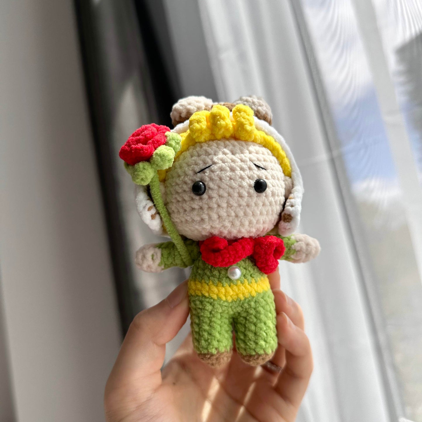 Handmade Little Prince Crochet Keychain