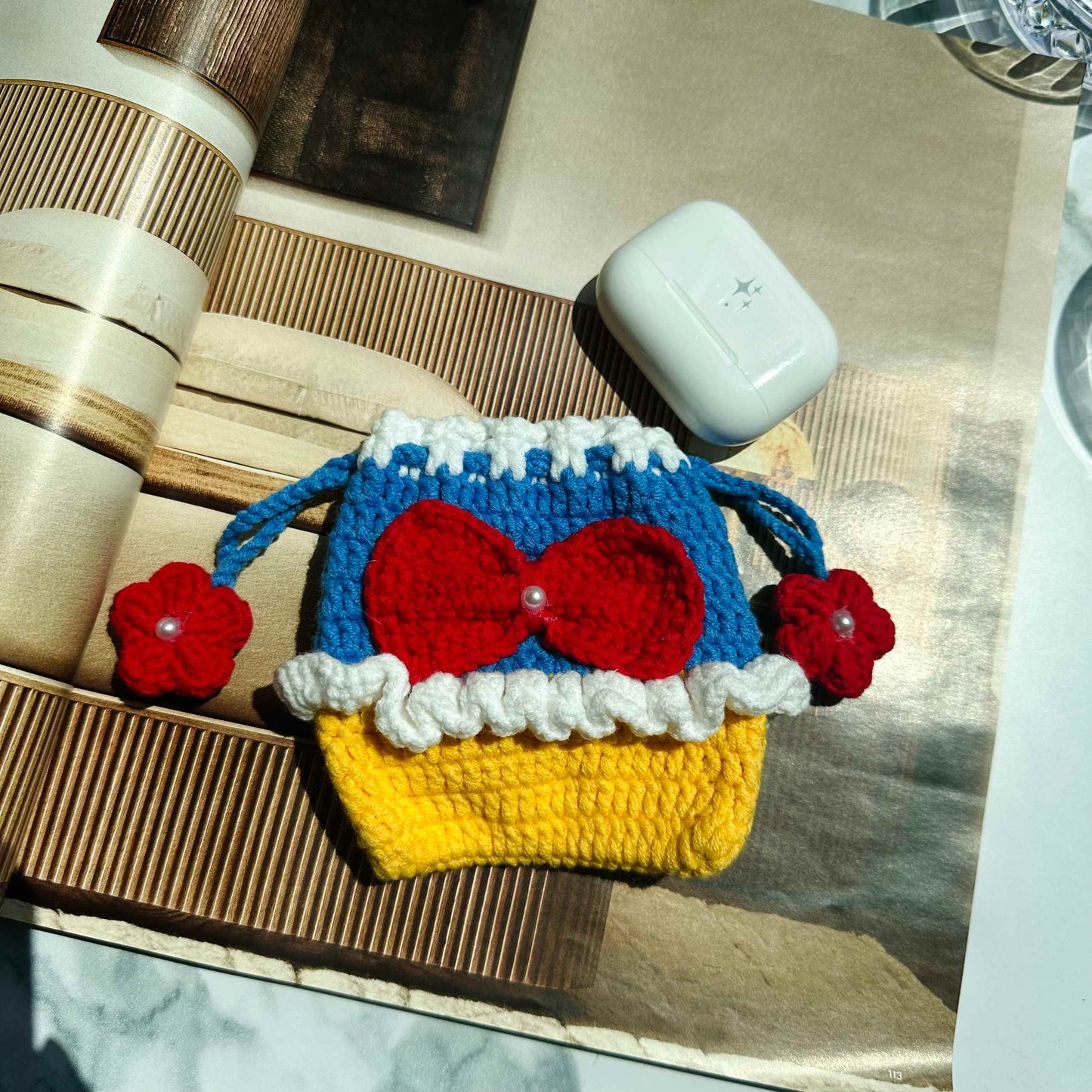 Snow White Inspired Crochet Pouch