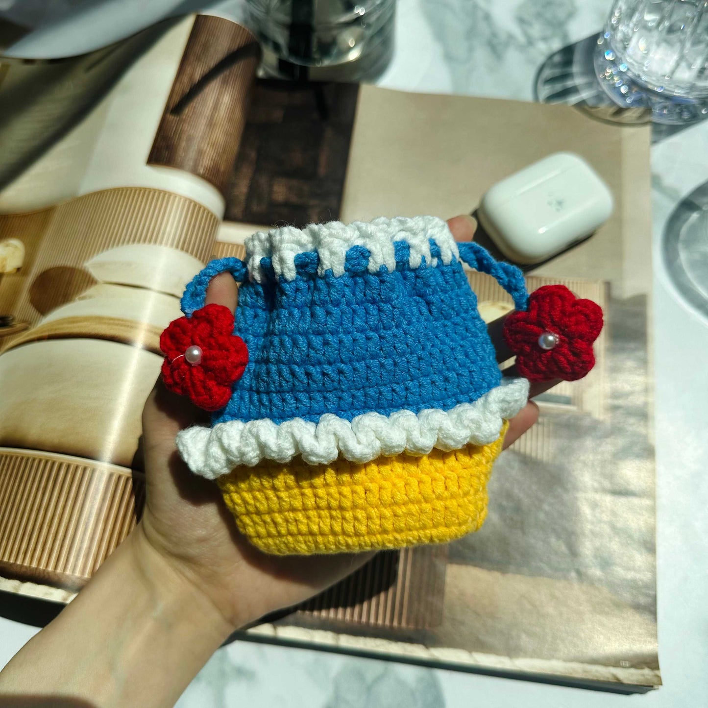Snow White Inspired Crochet Pouch