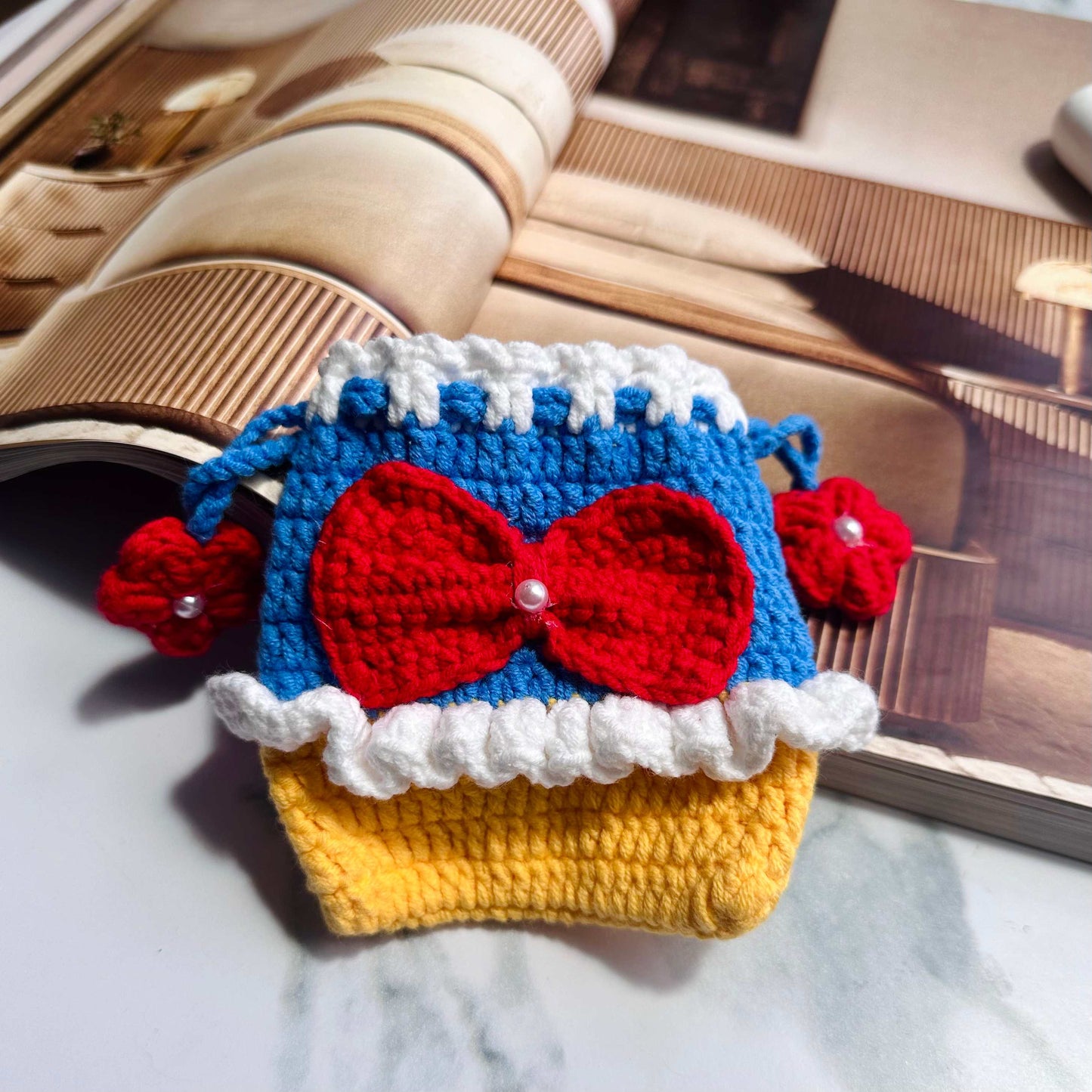 Snow White Inspired Crochet Pouch