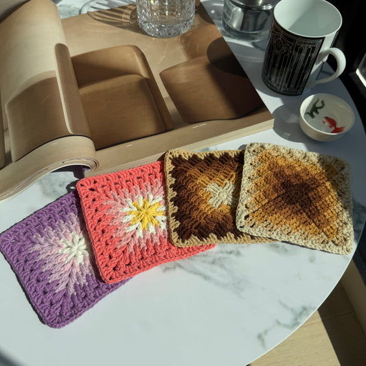 Crochet Sunburst Coaster