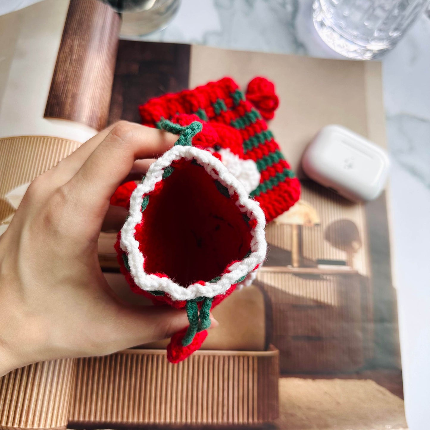 Crochet Christmas Gift Bag – Handmade Santa, Tree, Elk Pouch