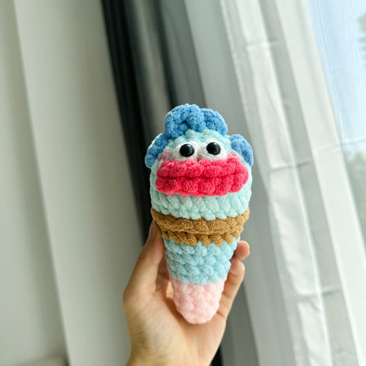 Crochet Ice Cream Plushie Dessert Decor