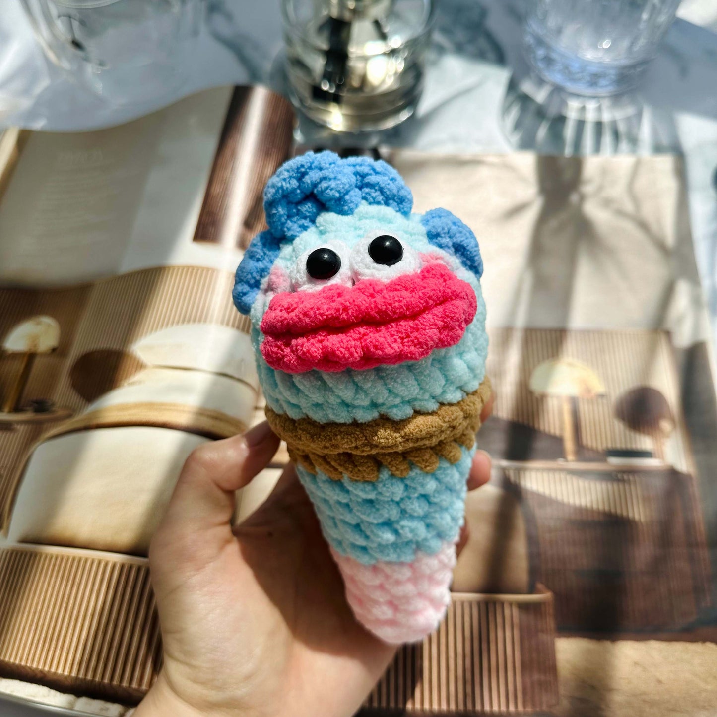 Crochet Ice Cream Plushie Dessert Decor