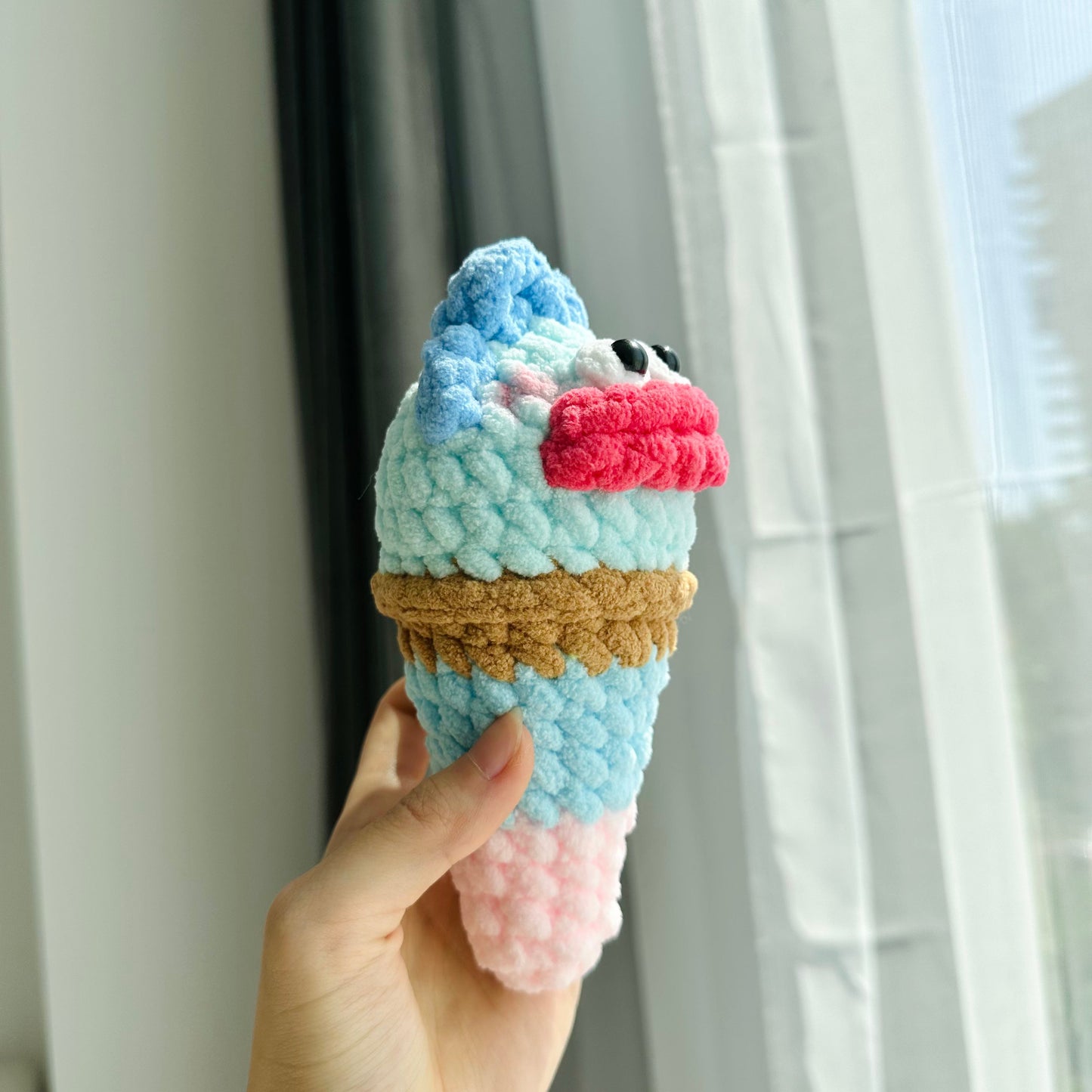 Crochet Ice Cream Plushie Dessert Decor