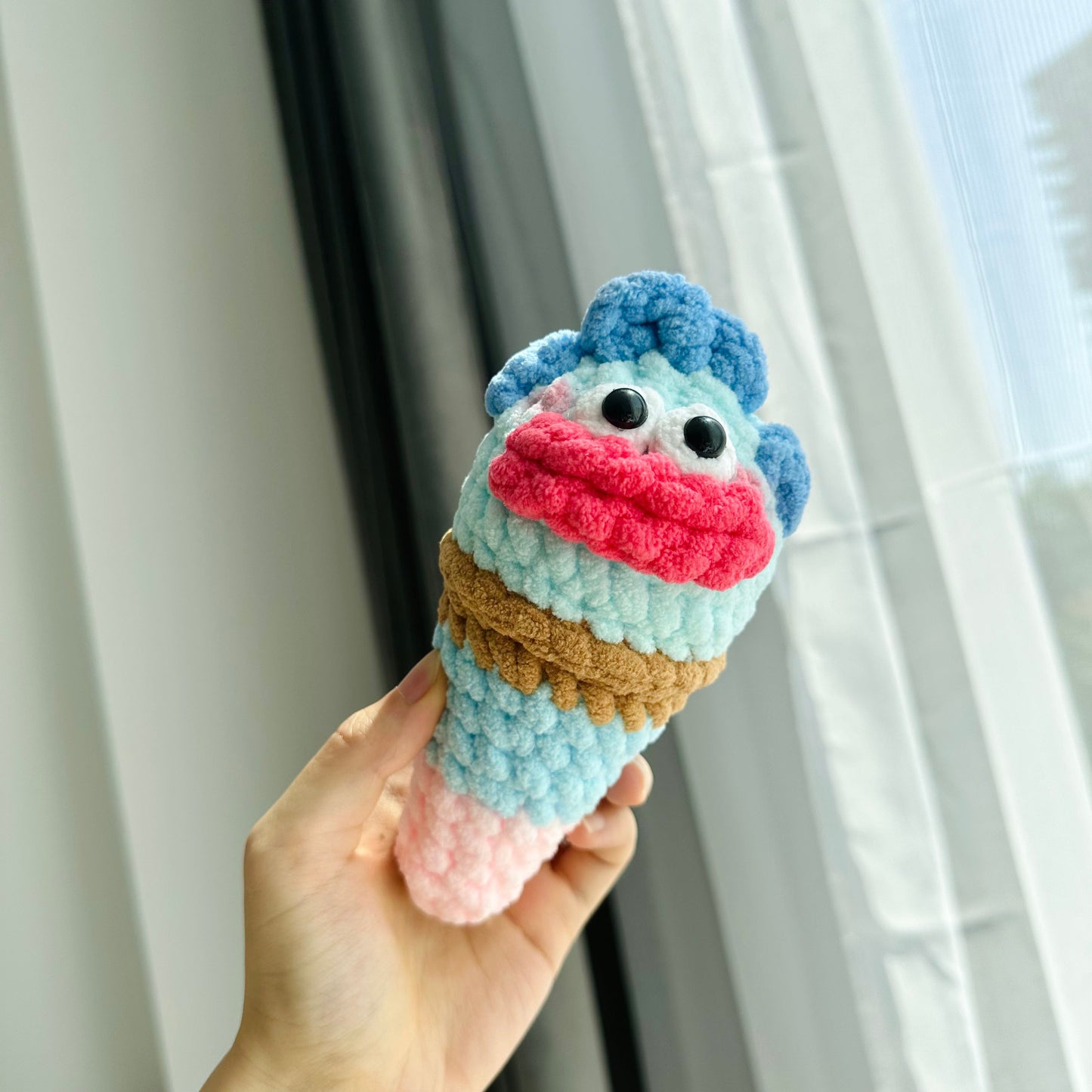 Crochet Ice Cream Plushie Dessert Decor