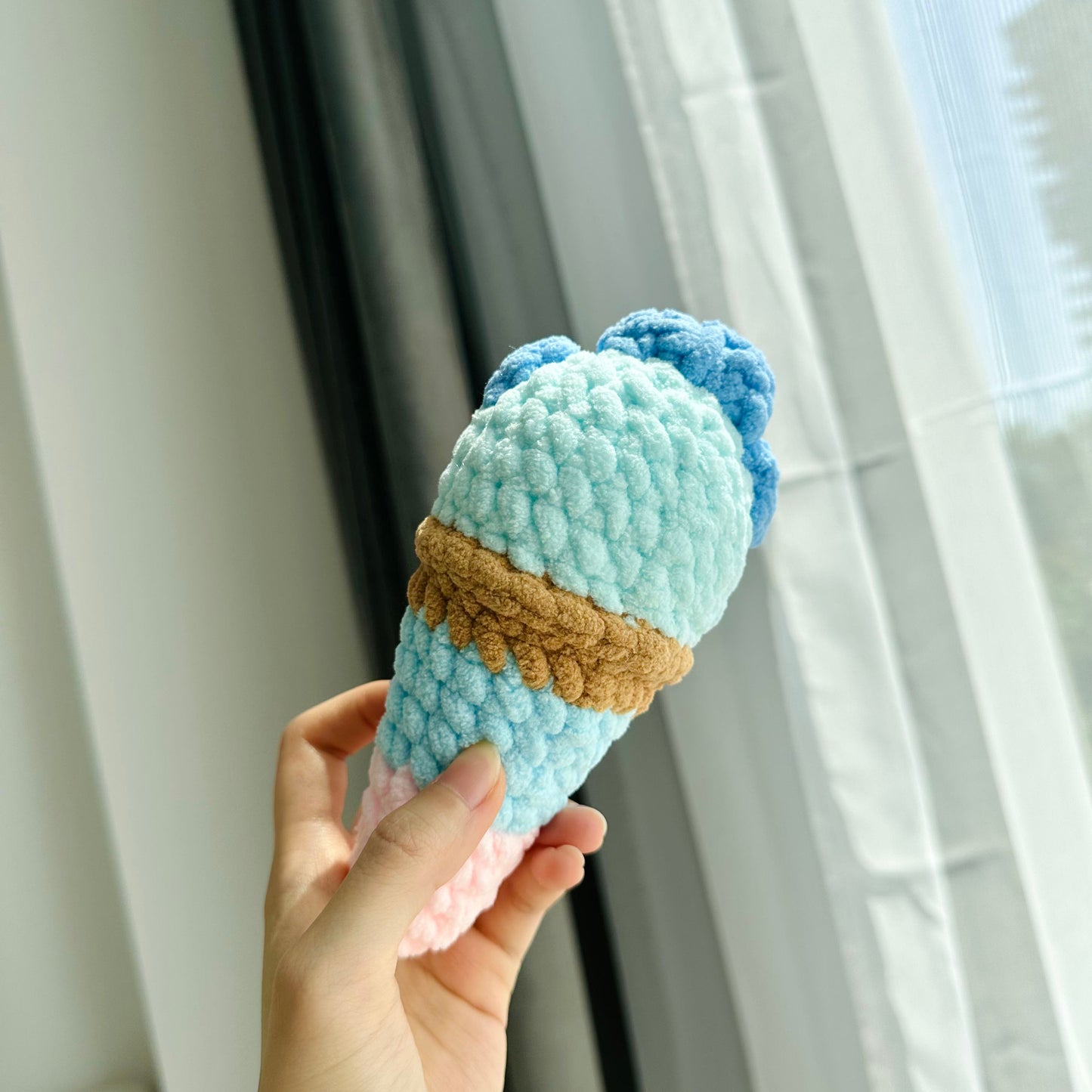 Crochet Ice Cream Plushie Dessert Decor