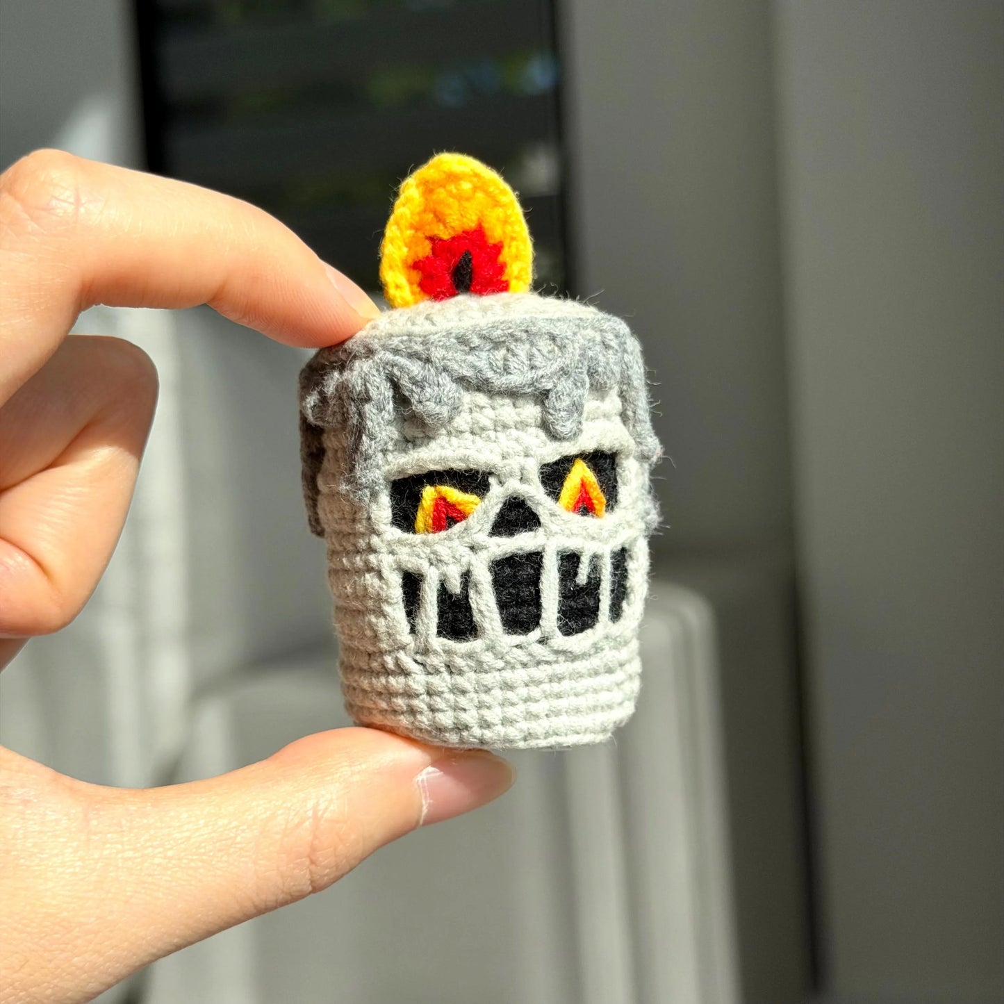 Crochet Halloween Candle Plushie