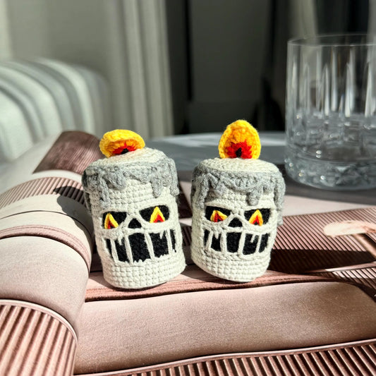 Crochet Halloween Candle Plushie
