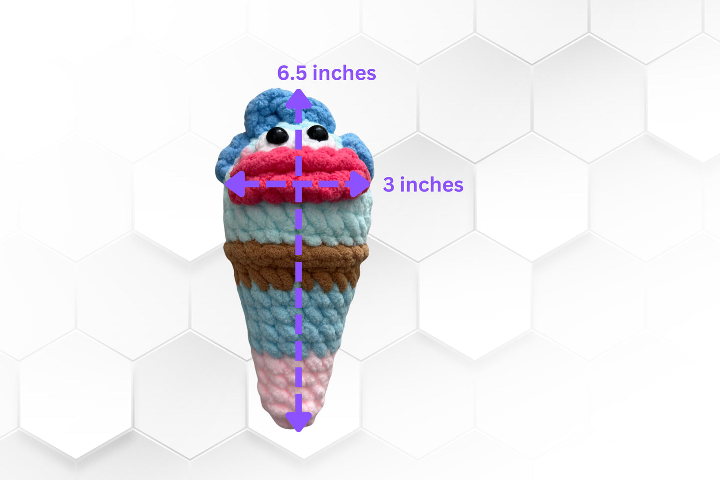 Crochet Ice Cream Plushie Dessert Decor